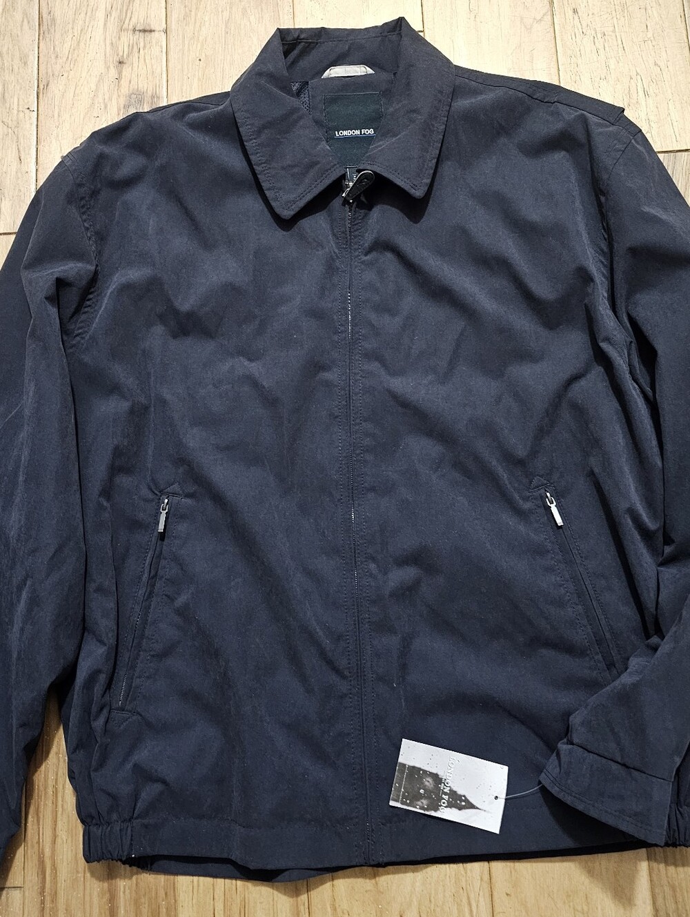 London Fog Men's Dark Navy Lightweight Zip Jacket